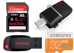 Memory cards and pen drives at 80% OFF @Flipkart