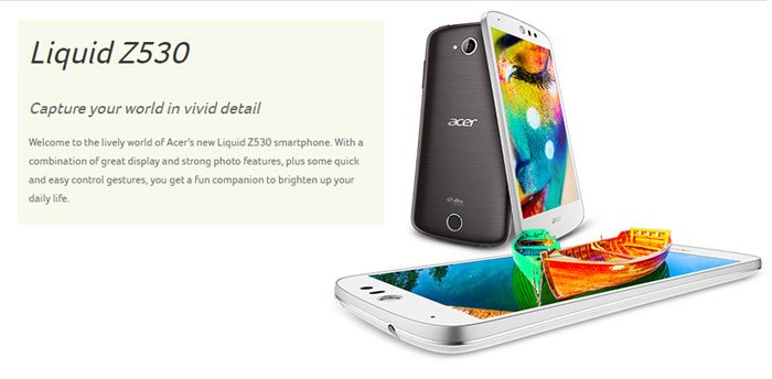 Acer Liquid Z530 - a loaded smartphone in reasonable price.