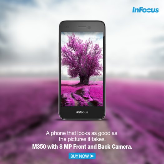 Infocus M350: Powerful Android Smartphone with 8mp Front and Rear Camera