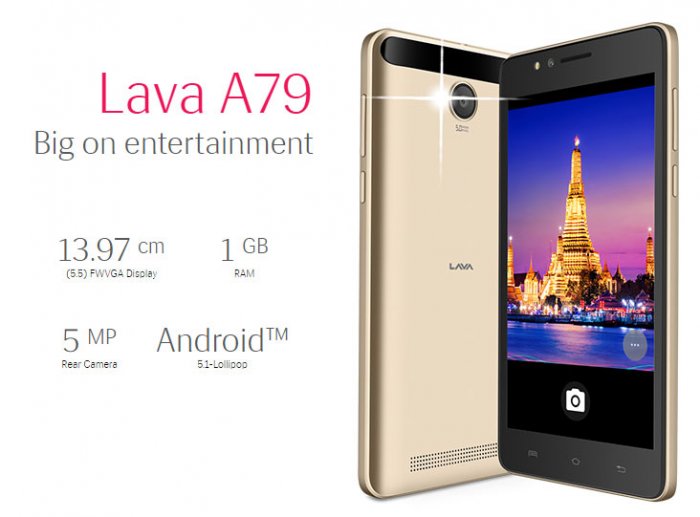 Lava A79 smartphone is a budget phone arriving with a large dazzling display screen