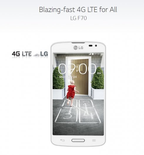 LG F70 - affordable 4G handset