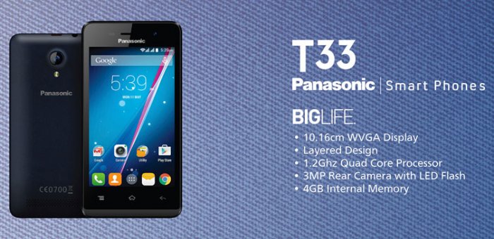 Panasonic T33: Enjoy having touch screen and powerful processor under low budget