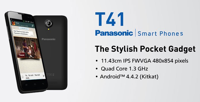 Panasonic T41: 1.3 GHz quad core processor with sound enhancements incorporated.