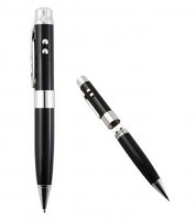Microware Black Pen Wtih Laser Pointer Shape 32GB Pen Drive