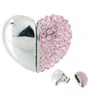 Microware Heart Shape Pink Jewellery 16GB Pen Drive