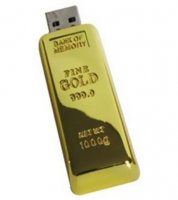 Microware Golden Biscuit Shape 16GB Pen Drive